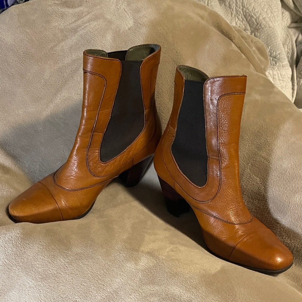 Born Brown Leather Ankle Boots